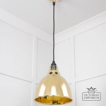Brindle Pendant Light In Smooth Brass Finish 49518 3 L