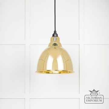 Brindle Pendant Light In Smooth Brass Finish 49518 Main L