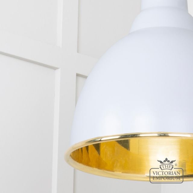 Brindle Pendant Light In Smooth Brass And Birch Finish 49518bi 4 L