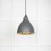 Brindle pendant light in Smooth brass and Bluff finish 49518bl 1 l