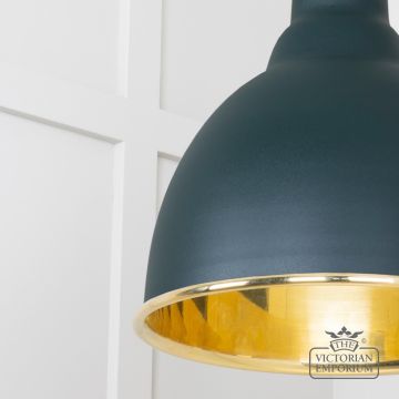 Brindle Pendant Light In Smooth Brass And Dingle Finish 49518di 4 L