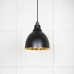 Brindle pendant light in Smooth brass and Black finish 49518eb 1 l