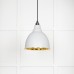 Brindle pendant light in Smooth brass and Flock finish 49518f 1 l
