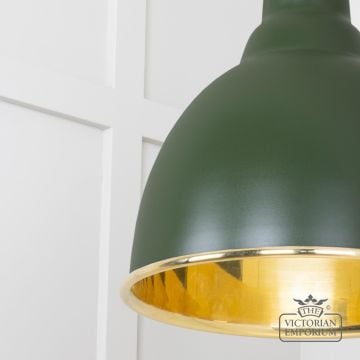 Brindle Pendant Light In Smooth Brass And Heath Finish49518h 4 L