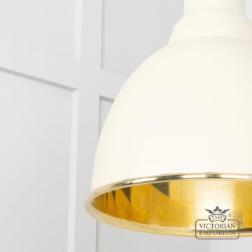 Brindle Pendant Light In Smooth Brass And Teasel Finish 49518te 4 L