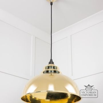 Harlow Pendant Light In Hammered Brass 49521 3 L