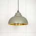 Harlow pendant light in hammered brass with painted Tump exterior 49521tu 1 l
