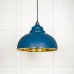 Harlow pendant pendant in hammered brass with painted Upstream exterior 49521u 1 l