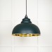 Harlow pendant light in smooth brass with painted Dingle exterior 49522di 1 l