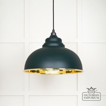 Harlow Pendant Light In Smooth Brass With Painted Dingle Exterior 49522di Main L