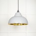 Harlow pendant light in smooth brass with painted Flock exterior 49522f 1 l