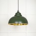 Harlow pendant light in smooth brass with painted Heath exterior 49522h 1 l
