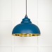 Harlow pendant light in smooth brass with painted Upstream exterior 49522u 1 l