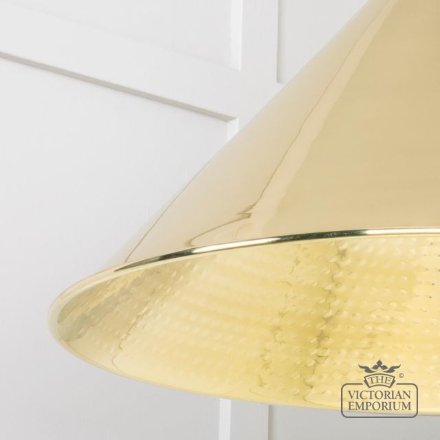 Hockliffe Pendant Light In Hammered Brass 49523 4 L