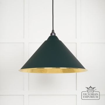 Hockliffe Pendant Light In Dingle And Hammered Brass 49523di 1 L
