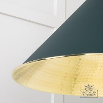Hockliffe Pendant Light In Dingle And Hammered Brass 49523di 4 L