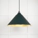 Hockliffe pendant light in Dingle and Hammered Brass 49523di main l