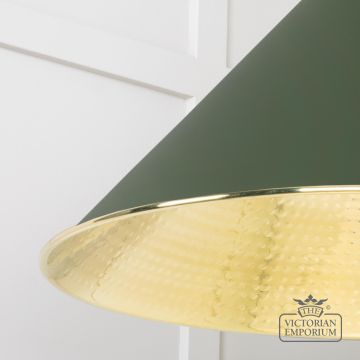 Hockliffe Pendant Light In Heath And Hammered Brass 49523h 4 L
