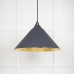 Hockliffe pendant light in Slate and Hammered Brass 49523sl 1 l