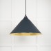 Hockliffe pendant light in Soot and Hammered Brass 49523so 1 l