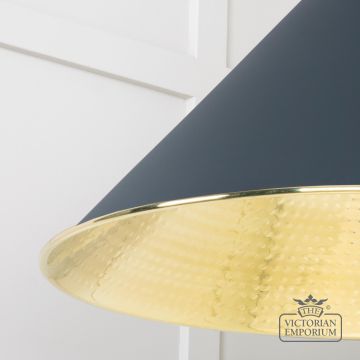 Hockliffe Pendant Light In Soot And Hammered Brass 49523so 4 L