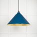 Hockliffe pendant light in Upstream and Hammered Brass 49523u 1 l