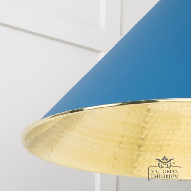 Hockliffe Pendant Light In Upstream And Hammered Brass 49523u 4 L