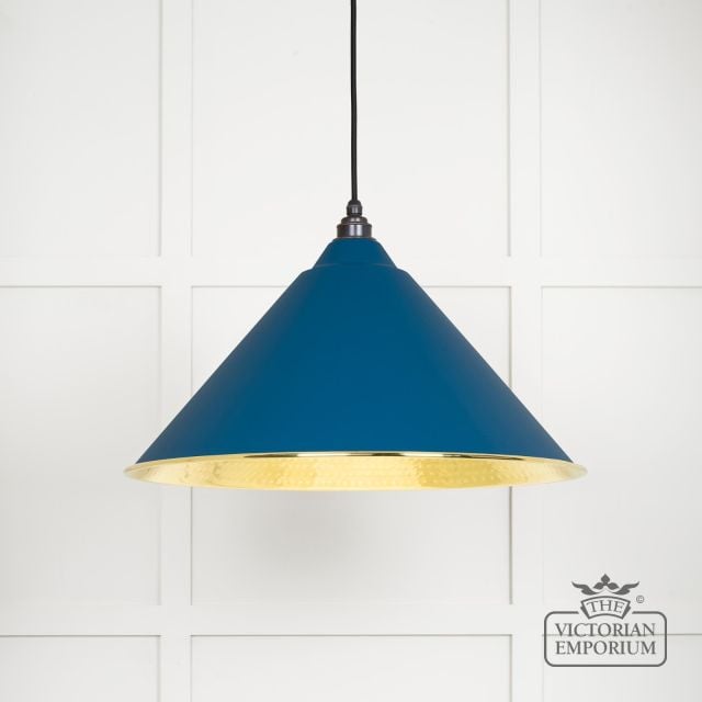 Hockliffe Pendant Light In Upstream And Hammered Brass 49523u Main L