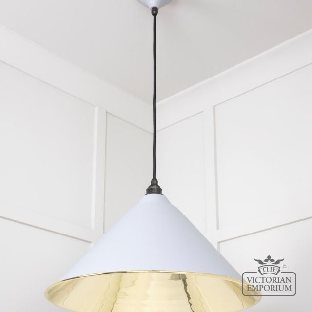 Hockliffe Pendant Light In Birch And Smooth Brass 49524bi 2 L
