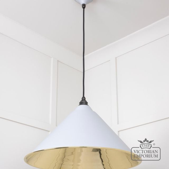 Hockliffe Pendant Light In Birch And Smooth Brass 49524bi 3 L
