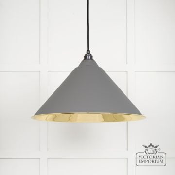 Hockliffe pendant light in Bluff and Smooth Brass