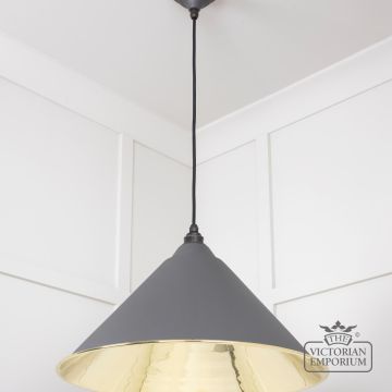 Hockliffe Pendant Light In Bluff And Smooth Brass 49524bl 2 L