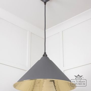Hockliffe Pendant Light In Bluff And Smooth Brass 49524bl 3 L