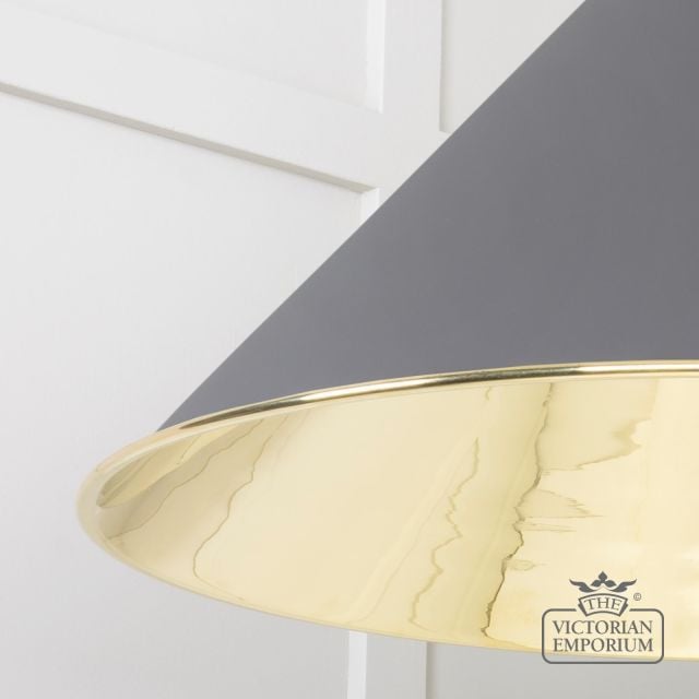 Hockliffe Pendant Light In Bluff And Smooth Brass 49524bl 4 L