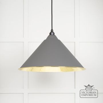 Hockliffe Pendant Light In Bluff And Smooth Brass 49524bl Main L