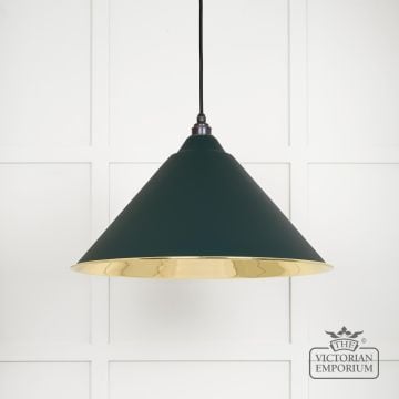 Hockliffe Pendant Light In Dingle And Smooth Brass 49524di 1 L