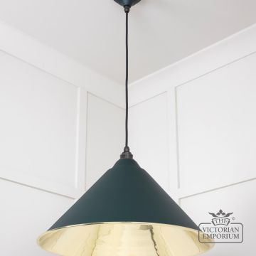 Hockliffe Pendant Light In Dingle And Smooth Brass 49524di 2 L
