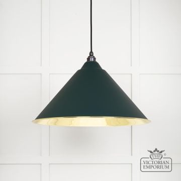 Hockliffe Pendant Light In Dingle And Smooth Brass 49524di Main L