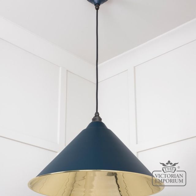 Hockliffe Pendant Light In Dusk And Smooth Brass 49524du 3 L