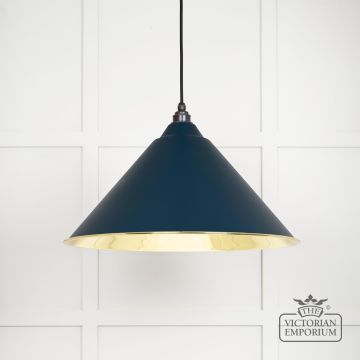 Hockliffe Pendant Light In Dusk And Smooth Brass 49524du Main L