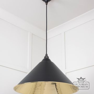 Hockliffe Pendant Light In Black And Smooth Brass 49524eb 3 L