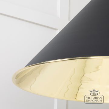 Hockliffe Pendant Light In Black And Smooth Brass 49524eb 4 L