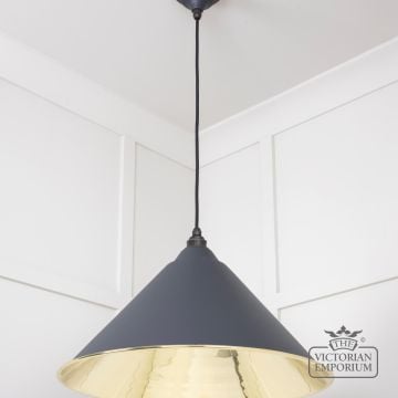 Hockliffe Pendant Light In Slate And Smooth Brass 49524sl 2 L