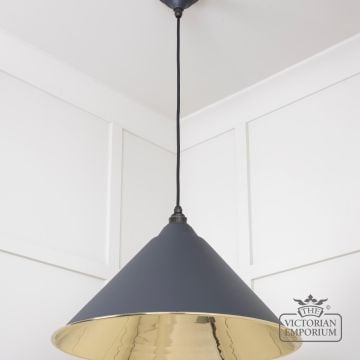 Hockliffe Pendant Light In Slate And Smooth Brass 49524sl 3 L