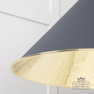 Hockliffe Pendant Light In Slate And Smooth Brass 49524sl 4 L