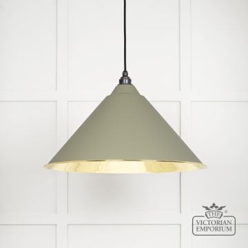 Hockliffe pendant light in Tump and Smooth Brass