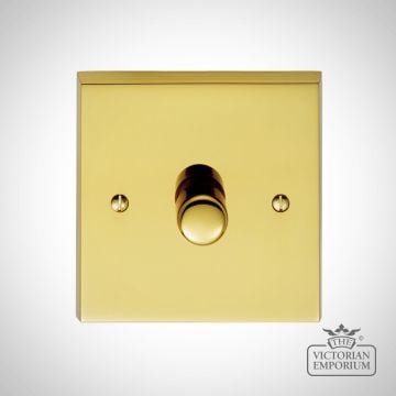 1 Gang 400w Dimmer Switch - Brass, Chrome or Satin chrome