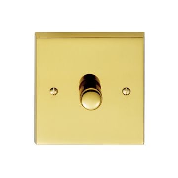 1 Gang 250w Dimmer Switch in brass, chrome or satin chrome