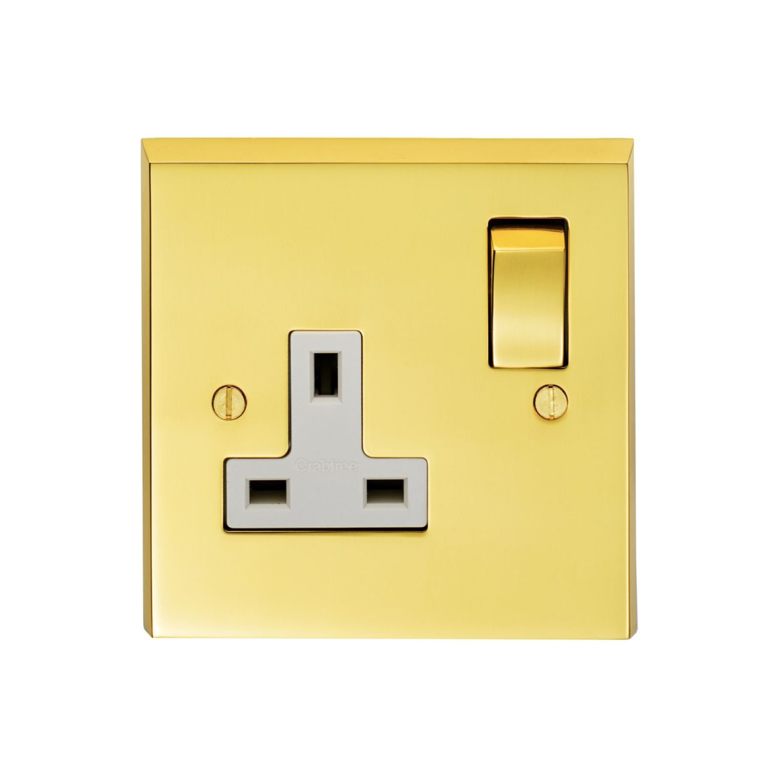 1 Gang 13amp DP Switched Socket - Brass, Chrome or Satin chrome