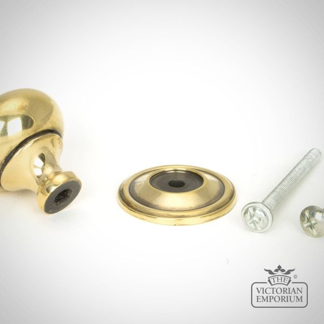 Aged Brass Mushroom Cabinet Knob 46723 3 L